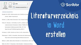 Literaturverzeichnis in Word erstellen  Scribbr 🎓 [upl. by Enelyt37]