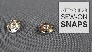 How to Attach SewOn Snaps [upl. by Talanian]