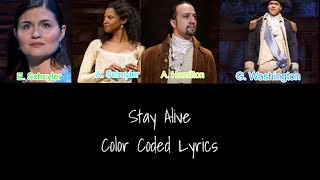 Stay Alive  Hamilton  Color Coded Lyrics 114 [upl. by Ailadi967]