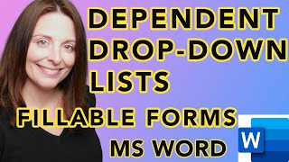 Create Dependent DropDown List in Word  Fillable Forms Microsoft Word [upl. by Ahsinam]