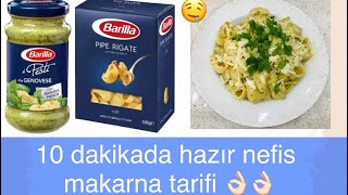 Fesleğen soslu makarna tarifi barilla pesto sosunu denedik 👍🏻  Farklı yemek tarifleri [upl. by Schuyler]