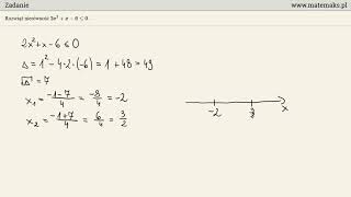 Zadanie  nierówność kwadratowa [upl. by Reidar]