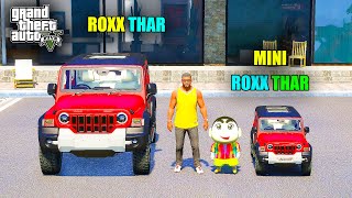 Franklin Mahindra Roxx Thar VS Shinchan Mahindra Mini Roxx Thar in GTA 5 [upl. by Brindle]