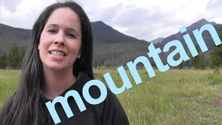 How to Say MOUNTAIN and SENTENCE  American English [upl. by Hairabez]