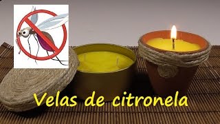 Cómo hacer velas para ahuyentar mosquitos con citronela [upl. by Euqinmod953]