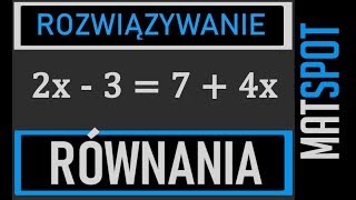 rozwiązywanie równań poziom 1 [upl. by Three]