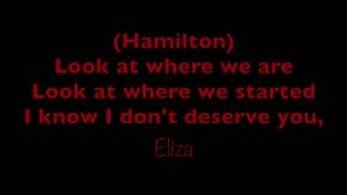 Hamilton Its Quiet Uptown Lyrics [upl. by Millian187]