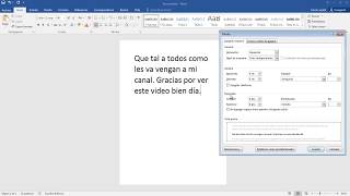 Como Poner Interlineado Doble A Una Hoja En Word 2016 [upl. by Dupre]