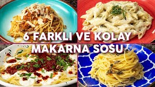 🍝 Hep Aynı Sosu Yapmaktan Sıkılanlara 6 Farklı ve Kolay Makarna Sosu Tarifi  Yemekcom [upl. by Nylannej]