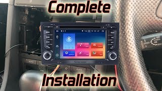 Seicane  Audi A4  Android Head Unit Installation [upl. by Killy]