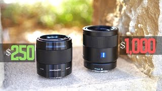 Zeiss 55mm F18 vs Sony 50mm F18 Comparison [upl. by Ailongam]