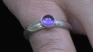 Soldering a Bezel Cup to a Silver Ring and Setting a Cabochon Stone LV [upl. by Klemens]