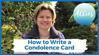 How to write a good condolence card for a death sympathy condolence letter card writing [upl. by Caddaric]