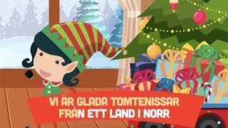 Tomteverkstan med text  Julmusik för barn [upl. by Marigold]