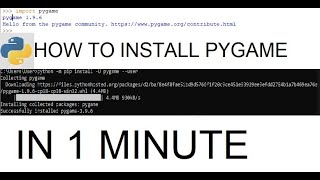 How to install pygame Windows [upl. by Mehalek]