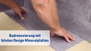 bito Anwendertipp  Badrenovierung mit bitolon Design Mineralplatten [upl. by Winola735]