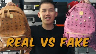 HOW TO Tell the Difference Between a REALFAKE MCM Backpack [upl. by Boiney]