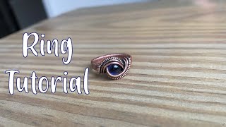 Full Length Wire Wrapped Ring Tutorial with Undrilled Stone [upl. by Anastos]