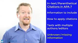 APA 7th Edition Intext Citations [upl. by Yrocaj]