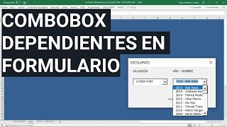 Combobox dependientes en Formulario de Excel usando VBA EXCELeINFO [upl. by Aineles682]