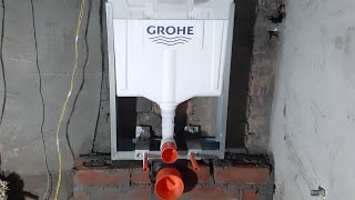 Concealed cistern flush tank installing GROHE [upl. by Aidnic]