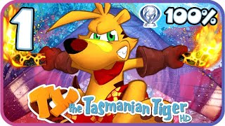 Ty the Tasmanian Tiger HD 100 Walkthrough Part 1 PS4 Level 1 Two Up [upl. by Madge]