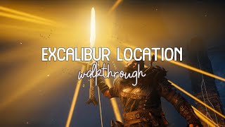 Assassins Creed Valhalla  Excalibur Location Walkthrough Myrddins Cave [upl. by Anuska]