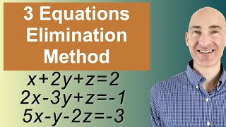 Solving Systems of 3 Equations Elimination [upl. by Thrasher]