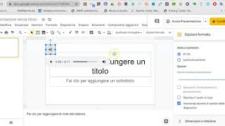 inserire audio nelle Presentazioni Google [upl. by Tamar]