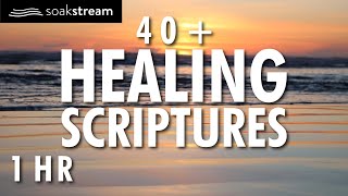 40 Healing Scriptures With Soaking Music looped  Christian Meditation  Soaking Worship  1 HR [upl. by Shumway]