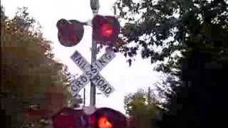 1 MILLION VIEWS Amtrak  High Street Railroad crossing in Amherst MA [upl. by Ahsikin]