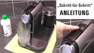 Anleitung Entkalken  Krups Kapselmaschine Nespresso CitizampMilk [upl. by Ecirpak108]