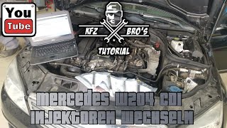 Mercedes W204 OM646 CDI Injektoren  Einspritzdüsen wechseln  Injector replacement [upl. by Vitkun]