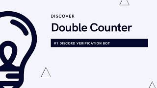 Double Counter  1 Discord verification bot  Trailer 2021 [upl. by Hnirt]