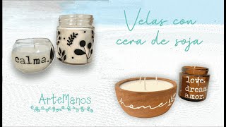 Como hacer velas con cera de soja [upl. by Notserc]