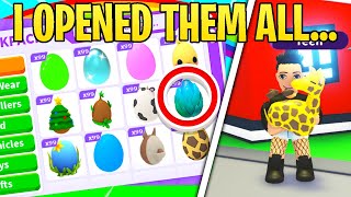 I HATCHED EVERY EGG in gamethen TRADED pets inside away adopt me rich sever [upl. by Cathyleen]