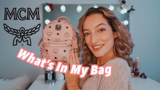 Whats In My MCM Mini Backpack  WHAT FITS [upl. by Heffron]