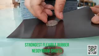 STRONGEST FLEXIBLE RUBBER NEODYMIUM MAGNET SHEETSMAGNETIC TAPE [upl. by Odraccir167]