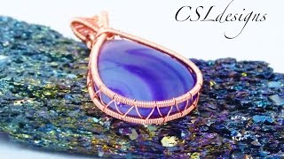 Open bezel wire wrapped cabochon [upl. by Eityak888]