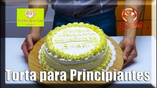 TORTA PARA PRINCIPIANTES DECORACIÓN SENCILLA QUEDATENCASA [upl. by Llessur]