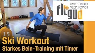 Bein Training amp Ski  Workout  Training zu Hause mit Timer [upl. by Yoshiko918]