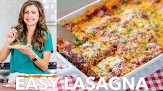 Beef Lasagna Recipe  Easy Dinner   Natashas Kitchen [upl. by Jacob]