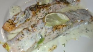 Baked SalmonLemonButter Dill Sauce [upl. by Trimmer373]