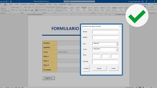 Como hacer Formularios en Word con Macros VBA UserForm [upl. by Eceerehs169]