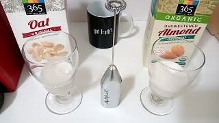 Oat Milk vs Almond Milk part 2 Frothing Test [upl. by Randal]