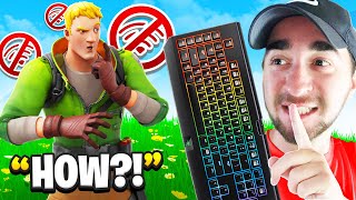 I Trolled Him With WIRELESS Keyboard Prank  Fortnite [upl. by Nipahc313]