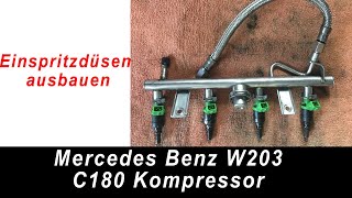 W203 Einspritzdüsen ausbauen M271 Motor A2710780549  A2710780023 [upl. by Notsahc566]