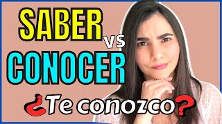 Saber vs Conocer in Spanish  To know in Spanish [upl. by Ihsorih]