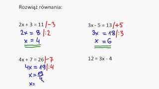 Rozwiązywanie równań 1 [upl. by Nais]