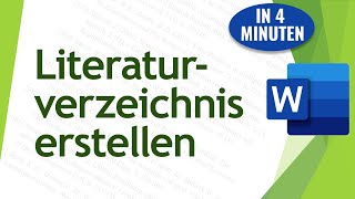 Literaturverzeichnis in Word erstellen  Abschlussarbeiten schreiben 07 [upl. by Craven]